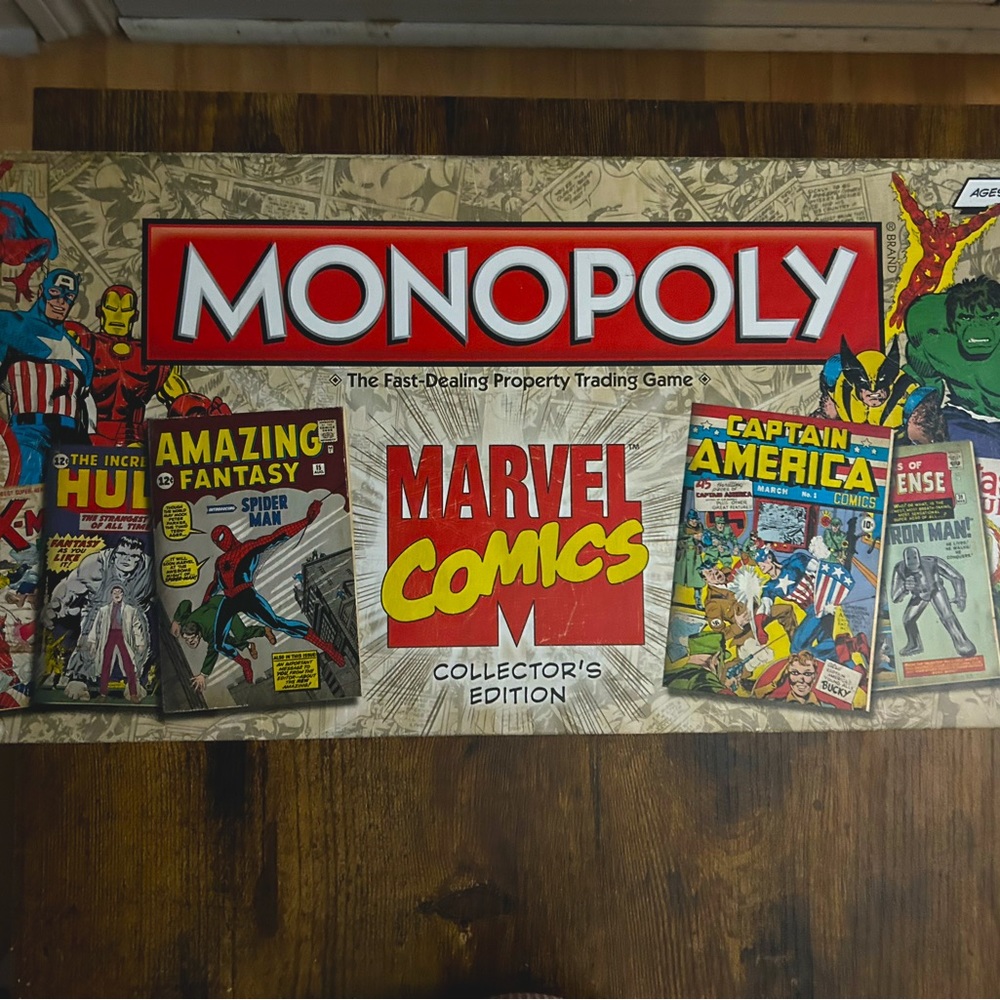 Brand new never used Marvel monopoly game, collectors addition